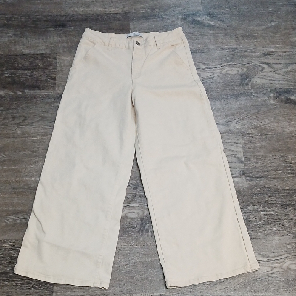 Zara Beige Wide-Leg Pants By Kancan, Gentle Used Sz 9/28, Stretch